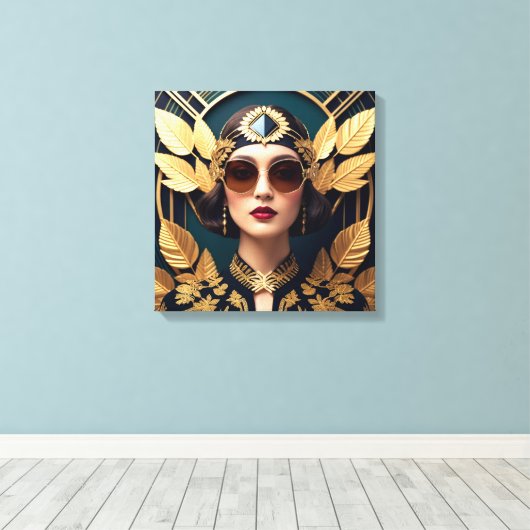 Gilded Glamour Leinwanddruck (Insitu (Holzboden))