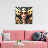 Gilded Glamour Leinwanddruck (Insitu (Wohnzimmer))