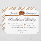 Gilded Glamour Wedding | Art Deco Gold Einladung (Vorne/Hinten)