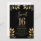 Gilded Glitz Sweet 16 Invitation Einladung (Vorne/Hinten)