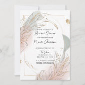 Gilded Gold Sage & Blush Botanical Bridal Shower Einladung (Vorderseite)