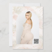 Gilded Gold Sage & Blush Botanical Sweet 16 Einladung (Rückseite)