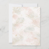 Gilded Gold Sage & Blush Botanical Table Number Einladung (Rückseite)