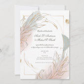 Gilded Gold Sage & Blush Botanical Wedding  Einladung (Vorderseite)