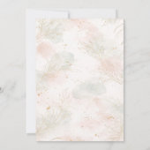Gilded Gold Sage & Blush Botanical Wedding  Einladung (Rückseite)