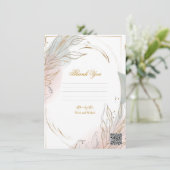 Gilded Gold Sage & Blush Botanical Wedding  Einladung (Stehend Vorderseite)