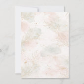 Gilded Gold Sage & Blush Botanical Wedding  Einladung (Rückseite)