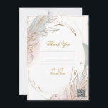 Gilded Gold Sage & Blush Botanical Wedding  Einladung<br><div class="desc">Thank You Card. Check out other items in this matching suite.</div>