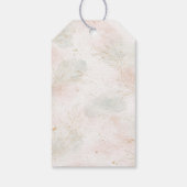 Gilded Gold Sage & Blush Botanical Wedding  Geschenkanhänger (Rückseite)