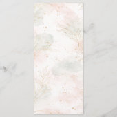 Gilded Gold Sage & Blush Botanical Wedding Menükarte (Rückseite)