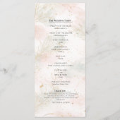 Gilded Gold Sage & Blush Botanical Wedding Program Menükarte (Rückseite)