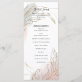 Gilded Gold Sage & Blush Botanical Wedding Program Menükarte (Vorderseite)