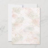 Gilded Gold Sage & Blush Botanical Wedding RSVP Einladung (Rückseite)