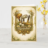 Gilded Golf Antique Birthday Karte (Gelbe Blume)