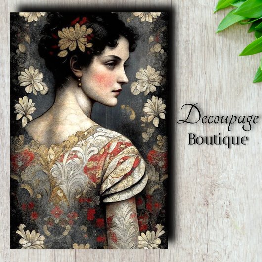 Gilded Grace Decoupage Seidenpapier