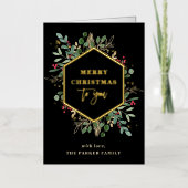 Gilded Greenery Black | Frohe Weihnachten Gold (Vorderseite)