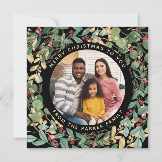 Gilded Greenery Black | Kranz und Weihnachten im F (Vorderseite)