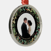 Gilded Greenery Black | Verheiratetes und fröhlich Ornament Aus Metall (Rechts)