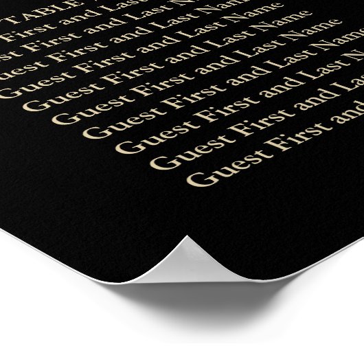 Gilded Greenery Black | Weihnachtsfeier Poster (Ecke)