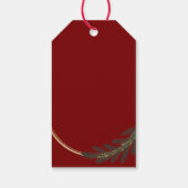 Gilded Greenery Holly Wreath Weihnachtsgeschenk Ta Geschenkanhänger (Rückseite)