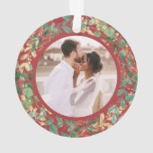 Gilded Greenery Red | Verheiratet und Merry Two Fo Ornament (Rückseite)