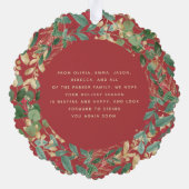 Gilded Greenery Red | Weihnachten im Foto Ornament Karte (Rückseite)