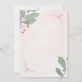 Gilded Greenery Weihnachtsabend Party Einladung (Rückseite)