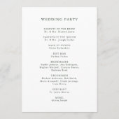 Gilded Greenery White | Hochzeit Programm (Rückseite)