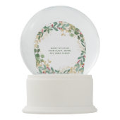 Gilded Greenery White | Kranz und Foto Schneekugel (Rückseite)