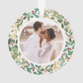 Gilded Greenery White Verheiratet und Merry Two Fo Ornament (Rückseite)