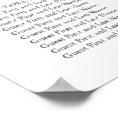 Gilded Greenery White | Weihnachtsfeier Poster (Ecke)