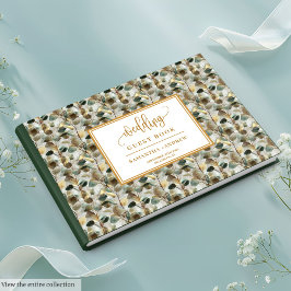 Gilded Hunter Green und Gold Wedding Guest Book Gästebuch