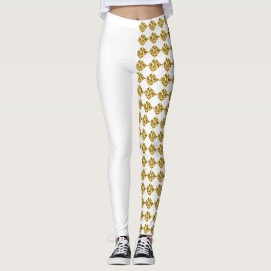 Gilded Illusion white Leggings (Vorderseite)
