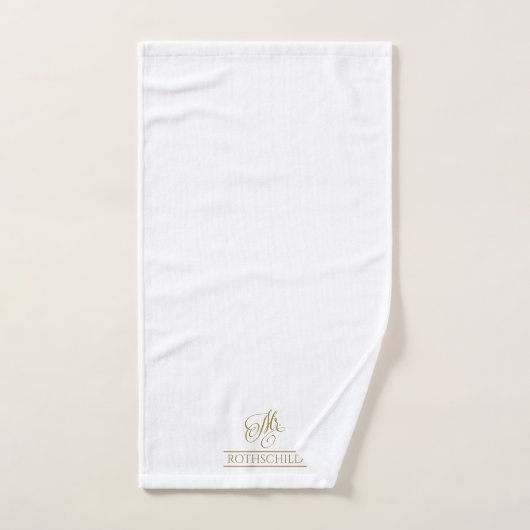 Gilded Imitats Gold Calligraphy Groom Mr. Gift Badhandtuch Set (Handtuch)