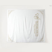 Gilded Imitats Gold Calligraphy Romantic Wedding Wandteppich (Vorderseite (Horizontal))