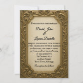 Gilded in Gold Photo Wedding Invitation Einladung (Vorderseite)