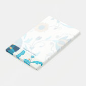 Gilded Indigo Blume mit weißem Hintergrund Post-it Klebezettel (angewinkelt)