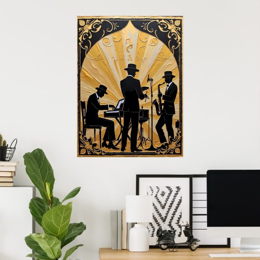Gilded Jazz Ensemble Poster (Heimbüro)
