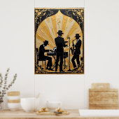 Gilded Jazz Ensemble Poster (Küche)