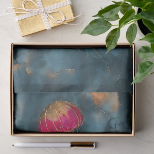 Gilded Jellyfish Decoupage Seidenpapier (Geschenk)