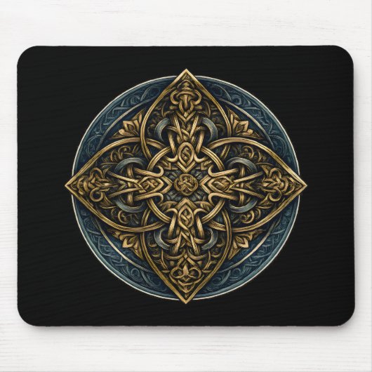 Gilded Knot Continuum — Ornate Celtic Mousepad (Vorne)