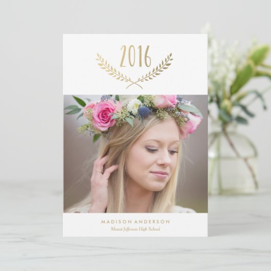 Gilded Laurel Abschluss Ankündigung (Stehend Vorderseite)