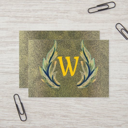 Gilded Leaf-W Visitenkarte (Vorderseite/Rückseite Beispiel)