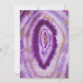 Gilded Lila Agate Wedding Einladungen (Rückseite)