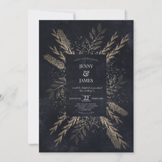 Gilded Meadow Feiertagskarte (Vorderseite)