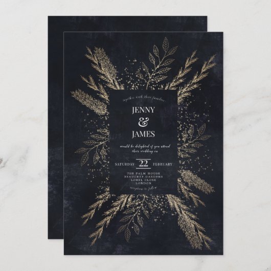 Gilded Meadow Feiertagskarte (Vorne/Hinten)