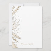 Gilded Meadow Goldpinke mit Goldblüte. Einladung (Rückseite)