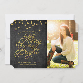 Gilded Merry & Bright Weihnachtskarte Feiertagskarte