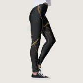 Gilded Midnight Marble Black & Gold Leggings (Rechts)