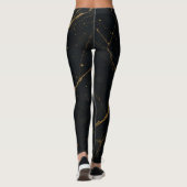 Gilded Midnight Marble Black & Gold Leggings (Rückseite)